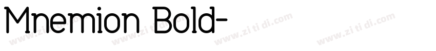 Mnemion Bold字体转换